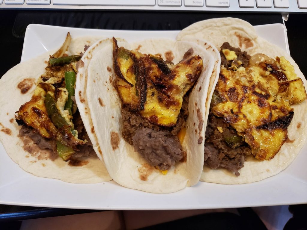 tacos, breakfast tacos, tortilla